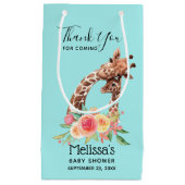 Schattigee Giraffe Waterverf mam & baby jongen dan Klein Cadeauzakje (Voorkant)