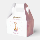 Schattigee Giraffe Waterverf Meisje Baby shower Fa Bedankdoosjes (Achterkant)