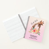 Schattigee Giraffe Waterverf Moeder & Baby Gastenb Notitieboek (Binnen)