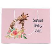 Schattigee Giraffe Waterverf Moeder & Baby Meisje Groot Cadeauzakje (Voorkant)