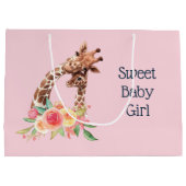 Schattigee Giraffe Waterverf Moeder & Baby Meisje Groot Cadeauzakje (Achterkant)