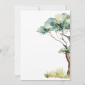 Schattigee Giraffe Woodlan Safari Baby shower Kaart (Achterkant)