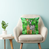 Schattigee giraffe zebra tijger oerwoud vrienden kussen (Stoel)