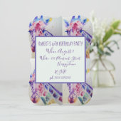 Schattigee Giraffe Zoo Dierenjongen Verjaardagsuit Kaart (Staand voorkant)