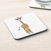 Schattigee giraffentekening drankjes onderzetter (Linkerzijde)