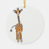 Schattigee giraffentekening keramisch ornament (Voorkant)