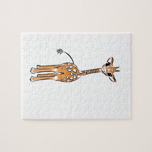 Schattigee giraffentekening legpuzzel (Horizontaal)