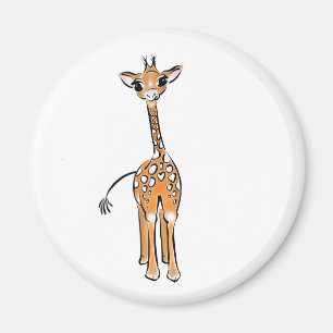 Schattigee giraffentekening magneet