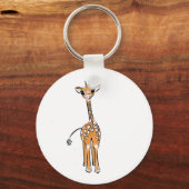 Schattigee giraffentekening sleutelhanger (Voorkant)