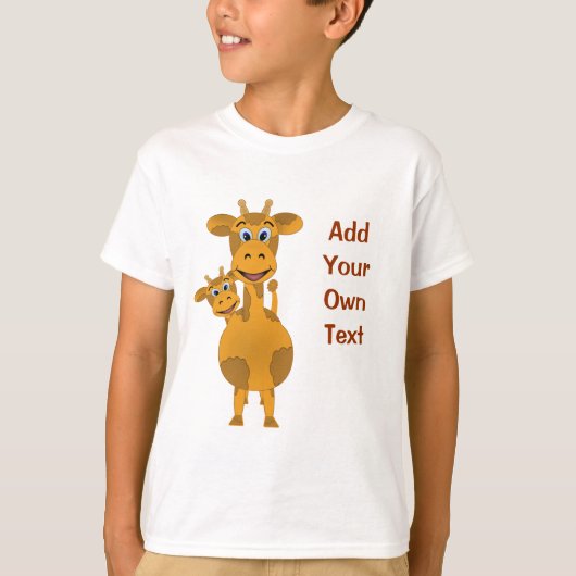 Schattigee Giraffes aanpassen T-shirt (Voorkant)