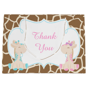 Schattigee Giraffes Baby shower dank u Groot Cadeauzakje