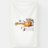 Schattigee Giraffes, boeken en theekado Spandoek (Verticaal)