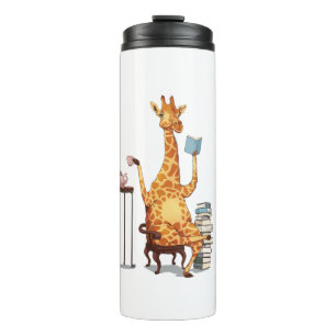 Schattigee Giraffes, boeken en theekado Thermosbeker