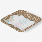 Schattigee Giraffes Geslacht onthullen Papieren Bordje (Gebogen)