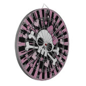 Schattigee Girlie Skull en Crossbones Dartbord (Voorkant Links)