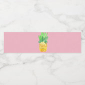 Schattigee girly ananas waterverf flesetiket waterfles etiket (Enkel label)