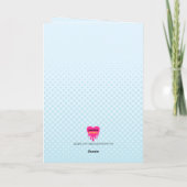 Schattigee Girly Blue Cartoon Pop Muziek 14e verja Kaart (Achterkant)