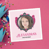 Schattigee  Girly Blush Pink Royal Princess Foto Servet