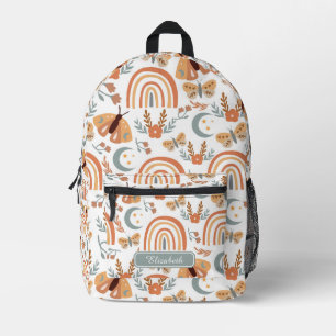 Schattigee Girly Boho Floral Luna Moth Daisy Flora Bedrukte Rugzak