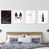 Schattigee Girly Bow Wall Art Sets (Slaapkamer)