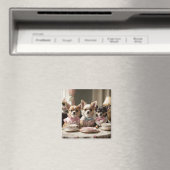 Schattigee Girly Chihuahua Tea Party Magneet (Insitu (Vaatwasser))
