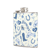 Schattigee Girly Coastal Cowgirl Naam Monogram Heupfles (Links)