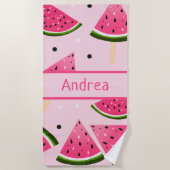 Schattigee Girly Cool Watermelon Strandlaken (Voorkant)