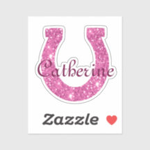 Schattigee Girly Coquette Roze Glitter Hoefijzer N