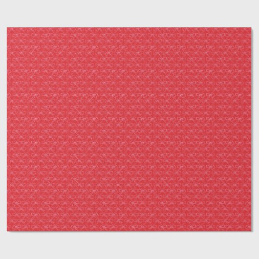 Schattigee Girly Doodle Pink Bows op Bold Red Cadeaupapier (Vlak)
