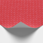 Schattigee Girly Doodle Pink Bows op Bold Red Cadeaupapier (Hoek)