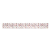 Schattigee Girly Dusty Pink Bows en Hearts Pattern Satijnen Lint (Voorkant)