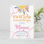 Schattigee Girly eerste reis rond het verjaardagsf Kaart (Staand voorkant)