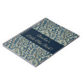 Schattigee Girly Floral Art Nouveau Behang Patroon Notitieboek (Linkerzijde)