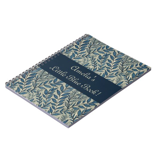 Schattigee Girly Floral Art Nouveau Behang Patroon Notitieboek (Linkerzijde)