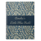 Schattigee Girly Floral Art Nouveau Behang Patroon Notitieboek (Voorkant)