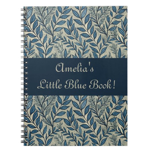 Schattigee Girly Floral Art Nouveau Behang Patroon Notitieboek (Voorkant)