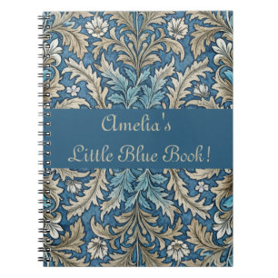 Schattigee Girly Floral Art Nouveau Behang Patroon Notitieboek