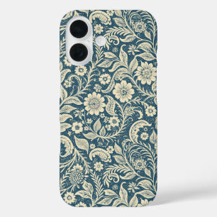 Schattigee Girly Floral Art Nouveau Design iPhone 16 Hoesje