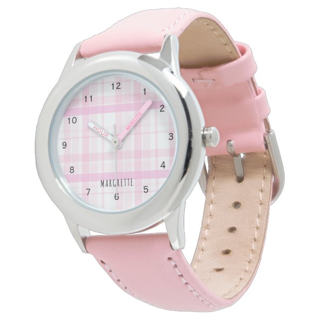 Schattigee Girly HARTEN ROZE PATROON eWatch Horloge (Gekanteld)