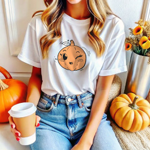 Schattigee Girly Jack O Lantern pompoen gezicht Tri-Blend Shirt