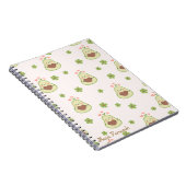 Schattigee girly kawaii avocado Spiral Foto Notiti Notitieboek (Rechterzijde)