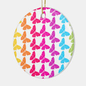 Schattigee Girly Kleurrijke Regenboog Vlinderpatro Keramisch Ornament (Links)
