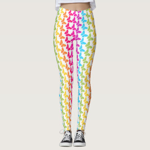 Schattigee Girly Kleurrijke Regenboog Vlinderpatro Leggings