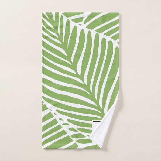 Schattigee Girly Leaf Pattern Plant Lover Bad Handdoek (Handdoek)
