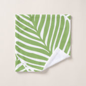 Schattigee Girly Leaf Pattern Plant Lover Bad Handdoek (Wasdoekje)