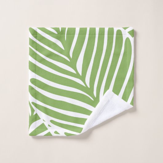 Schattigee Girly Leaf Pattern Plant Lover Bad Handdoek (Wasdoekje)