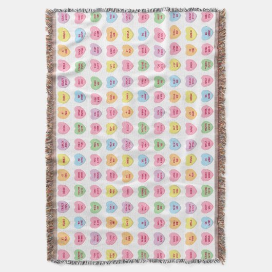 Schattigee girly leuk aangepaste conversatie harte deken (Voorkant Verticaal)