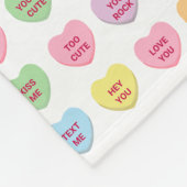 Schattigee girly leuk aangepaste conversatie harte fleece deken (Hoek)
