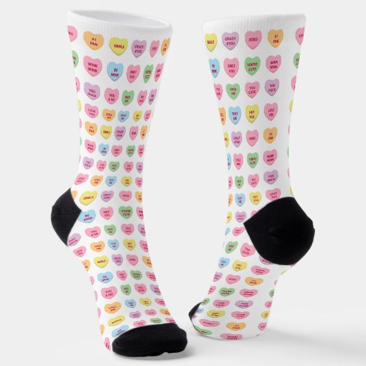 Schattigee girly leuk aangepaste conversatie harte sokken (Gebogen)
