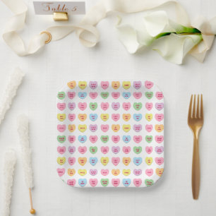 Schattigee girly leuk aangepaste conversatie snoep papieren bordje